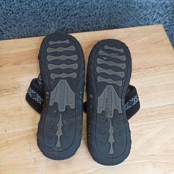 Skechers Sandals Men 12 Black Adjustable Fit Flip Flop Casual Outdoor Lifestyle main image 5